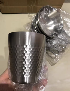 Tazza in Acciaio Inox 304 con Texture Martellata per Birra/Caffè/Succo, Ecologica per Uso in Ristoranti e Caffè - Product Image 2