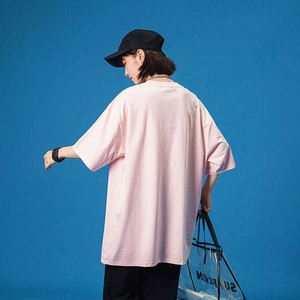 Custom Logo230gsm Oversized Printed T-shirt 100% Cotton Loose Sleeve Men's T-shirt - Product Image 3