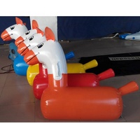 Colorido vivo durable precio de descuento caballo inflable rebote para los adultos
