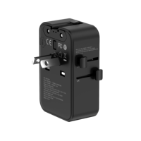 Nouveauté Adaptateur universel Worldplug ultra-fin 45WPD+QC Chargeur rapide Adaptateur de voyage universel UK/AUS/US/EU pour les voyages
