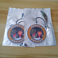 Rafraîchisseur d'air pour voiture personnalisé, cintres parfumés pour voiture en papier parfumé fraise et noix de coco pour accessoires de voiture élégants