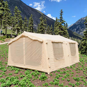 Carpa Inflable Portátil Impermeable Oxford de 17.28 m² con Ventanas de TPU, Abertura para Estufa, Doble Dormitorio, para Exteriores, Cuatro Estaciones - Product Image 5