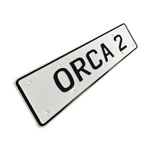 Targa di auto impermeabile in ferro in alluminio goffrato di alta qualità personalizzata per decorativi - Product Image 1