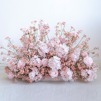 Magnifique Boule de Fleurs en Gypsophile Rose, Fausse en PE, pour Mariage, Décoration de Vitrine, Voitures, Cérémonies, Style Noël