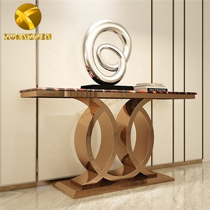 Living Room Furniture Metal Entry <strong>Table</strong> <strong>Corner</strong> <strong>Hallway</strong> Console <strong>Table</strong> <strong>Small</strong> Hotel Marble Modern Luxury Gold Console <strong>Tables</strong> - Product Image 2