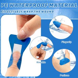 Pansement détectable par métal bleu pour le secteur de la restauration, pansement adhésif imperméable, pansement de premiers secours sans latex pour plaies - Product Image 2