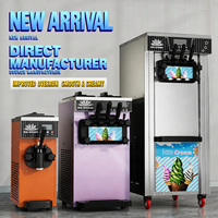 Dezoton Commerciële Soft Serve IJsmachine Compacte Verticale Frozen Yogurt Maker Staande RVS