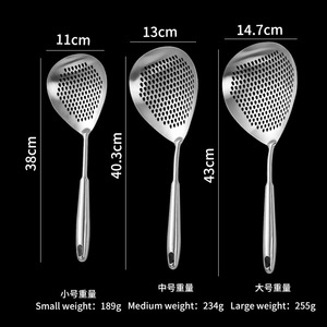 Cuillère à fentes en acier inoxydable 304 Jieyang, grande taille, pour nouilles, boulettes, viande, ustensile de cuisine domestique - Product Image 2