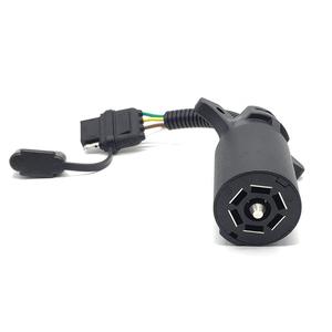 American 7 Pin To 4 Pin <b>Adapter</b> Cable With Waterproof Cover For Car <b>Plug</b> DC Output PVC Material Black Color - Product Image 3