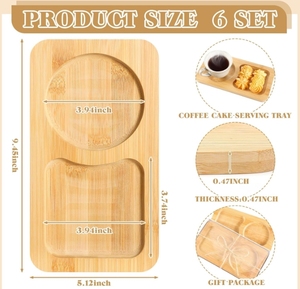 Şarap meze kazınmış özellikleri ile parti Charcuterie panoları için çevre dostu ahşap plaka çanak - Product Image 2