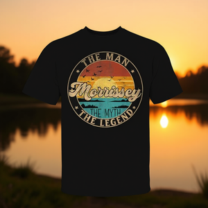 Camiseta Morrissey The Man The Myth The Legend con diseño vintage de atardecer, unisex, talla para adultos - Product Image 3