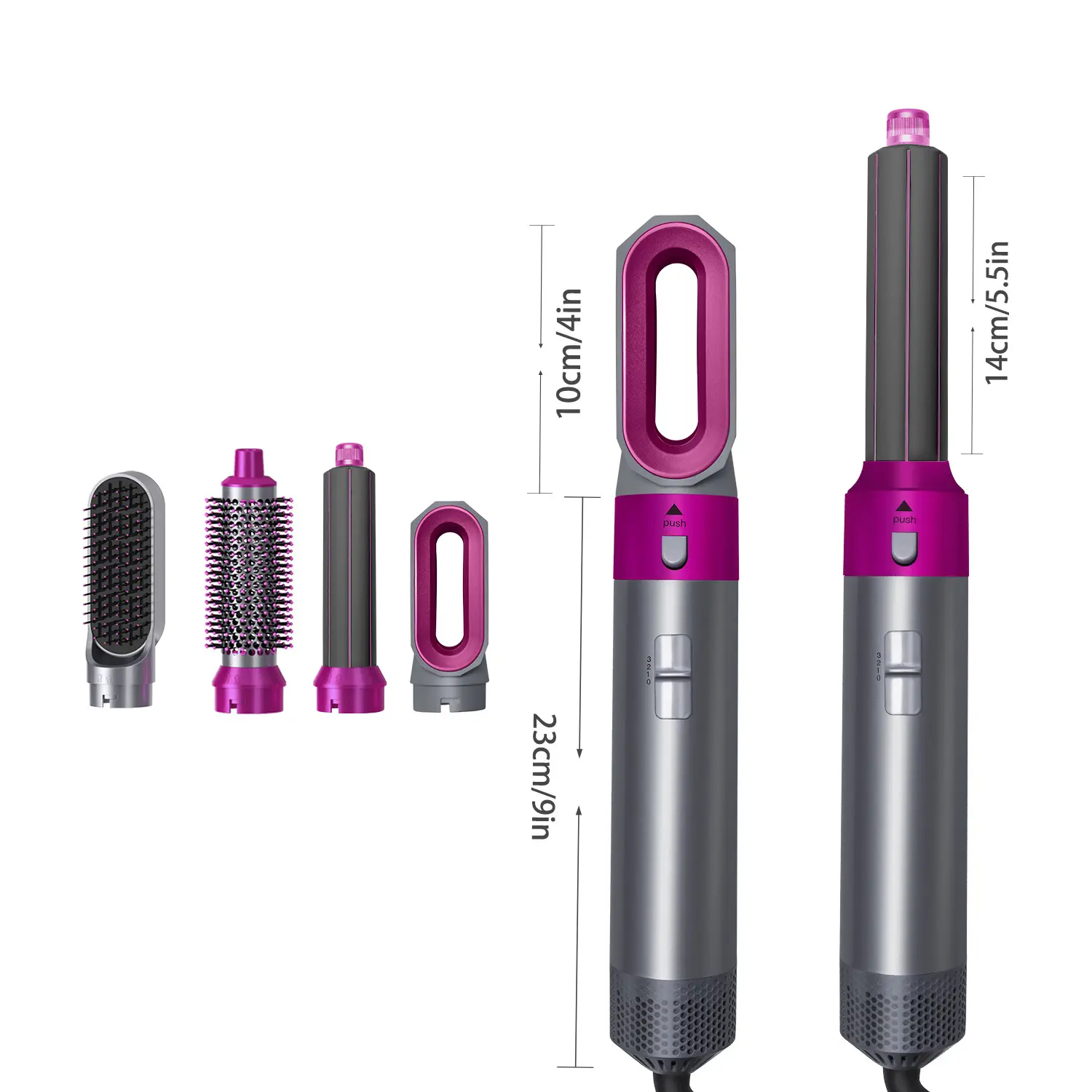 Professional Smart Hair straightener Curling iron 5 in 1 Hair Styler Set Super Brushless Motor Fast Drying Ionic Hair Dryer