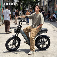 Vélo électrique OUXI City Commute style cyclomoteur 250W 48V 16.7Ah Gris Acier Double Disque pour Trajets Quotidiens Fatbike Q8