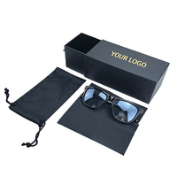 Boîte cadeau rigide en papier avec lamination mate pour lunettes de soleil de luxe écologiques, logo personnalisé OEM