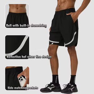 Shorts de sport pour hommes personnalisés haut de gamme, alternative aux grandes marques, extensibles dans quatre directions, séchage rapide, respirants, décontractés, réfléchissants - Product Image 2