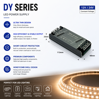 Alimentation LED 24V 100W AC-DC ultra-mince à tension constante, sortie unique, multiples protections pour éclairage d'armoires et projecteurs, boîtier en aluminium