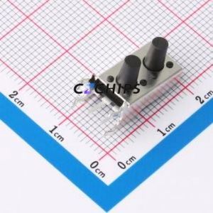 TC-1125-A9.0-B9.0-260 Tactile Switch Through hole-3P,8.6x16.2mm Switch Round Button 2.6N Right Angle Insert With Bracket - Product Image 1