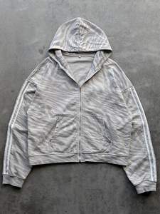 Sweat-shirt à capuche camouflage surdimensionné pour homme, fermeture éclair intégrale, poches sur le devant, coupe classique, vêtement décontracté pour l'automne, 100 % polyester French Terry - Product Image 1