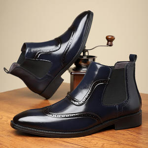 <span class=keywords><strong>Botas</strong></span> de Tobillo Estilo Británico Retro para Hombre, de Media Caña, Casuales de Negocios, Ligeras, Transpirables, Tallas 39-43, Antideslizantes - Product Image 3