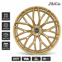 Jantes forgées ZhiGu Premium 18-21 pouces, finition or satiné, design en maille Y entrecroisée, jantes sport de luxe, livraison en 15 jours pour BMW