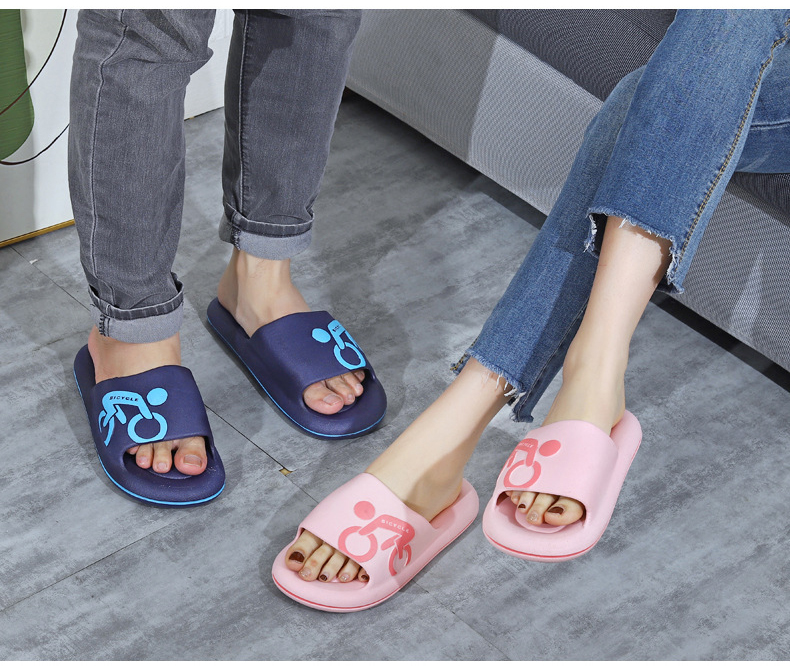 Promotional Slippers Bath Slides EVA Soft Non-slip Couple Sleepers Shoes Women Slipper