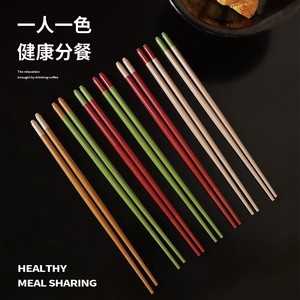 Floating Chopsticks Round Solid Color Antibacterial Dishwasher Safe Commercial Alloy Chopsticks Business Gift - Product Image 3