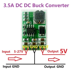 3,5A Mini-Hochleistungs-DC-DC-Abwärtswandler-Modul 6,5V-27V zu 5V ersetzt <span class=keywords><strong>AMS117</strong></span> 7805 lm2596 für Arduino Motor LED - Product Image 5