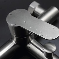 Grifo Mezclador de Bañera Montado en la Pared de Acero Inoxidable Moderno con Acabado Cepillado para Ducha, Venta al por Mayor de Fábrica, Buena Calidad