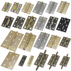 Charnières ordinaires épaisses 1,5 2 3 4 pouces en alliage de zinc à 4 trous pour portes et fenêtres traditionnelles Or Argent Bronze antique - Product Image 5