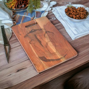 Planche à découper en bois écologique personnalisée gravée planche à fruits et légumes multi-usages avec trou de suspension pour ustensiles de cuisine - Product Image 5