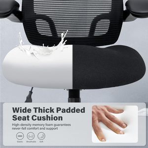 Silla de Oficina Ergonómica de Malla con Respaldo Alto, Reposabrazos Ajustables y Capacidad de 500 Libras, Silla Giratoria para Oficina en Casa - Product Image 5