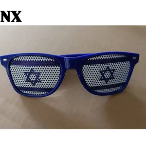 NX stampa Logo personalizzata accessori per tifosi di calcio occhiali da sole sportivi su misura bandiera di paese israele occhiali da sole per evento