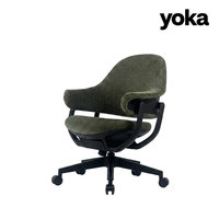 Vente directe usine Nouvelle chaise de bureau moderne en tissu, chaise de travail ergonomique personnalisée à dossier coquille pour ordinateur, idéale pour la maison et le bureau