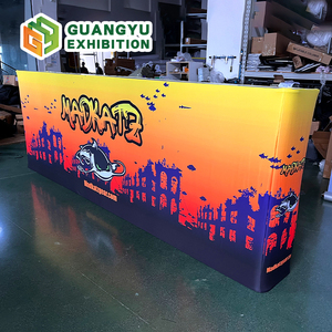 Table <span class=keywords><strong>de</strong></span> stand d'exposition rétractable à LED <span class=keywords><strong>de</strong></span> haute qualité, comptoir pliable en alliage d'aluminium pour exposition commerciale - Product Image 3