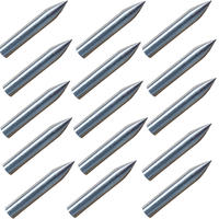 Pointe de tir à l'arc en métal de 6mm en carbone durable pour arcs classiques hochant la tête Accessoires de chasseur de tir en plein air pour le tir de chasse