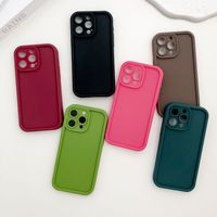 Capa De Silicone Para pour iPhone TPU couleur unie coque de téléphone mignon pour iPhone souple TPU cadre étui pour iPhone 14 Pro 15 16 Silicone