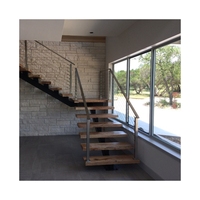 Escalier flottant moderne de luxe PRIMA avec poutre en acier au carbone pour maison et appartement