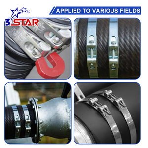 Proveedor de abrazaderas de manguera de conductos europeos de China 32mm 35mm 63mm 110mm Abrazadera de <span class=keywords><strong>tubo</strong></span> flexible Abrazadera de servicio pesado - Product Image 4