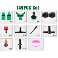 Kit de Riego por Goteo Personalizado de 200 Piezas, Sistema de Riego Automático de 164 Pies para Jardín, Enfriamiento por Nebulización para Invernadero, Patio y Césped