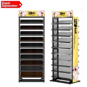 超级9月指甲油组织器10篮亚克力粉末指甲展示架 - Product Image 1