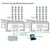 Répéteur d'amplificateur de signal Vonew Star pour bande de LED DC5-24V adressable Dream Color WS2812B WS2811 WS2813 Digital Pixel RGB