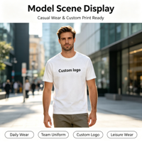 T-shirt Homme Respirant 180g Couleur Unie Manches Courtes pour Tenue Décontractée, Bureau et Activités Sociales en Extérieur – Grande Vente