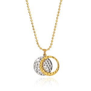 Colliers tendance 2026 avec pendentifs, bijoux hypoallergéniques en acier inoxydable 316L plaqué or PVD 18 carats, collier soleil et lune pour femme - Product Image 5