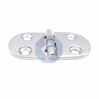 Charnière de porte ovale en acier inoxydable 316 - Résistante à l'eau salée, conception pliable robuste pour armoires de yacht et applications extérieures