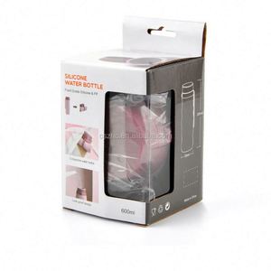 Sports Outdoor Cycling Folding Water Cup Kettle 600ml Collapsible Gel Silicone <b>Bottle</b> - Product Image 6