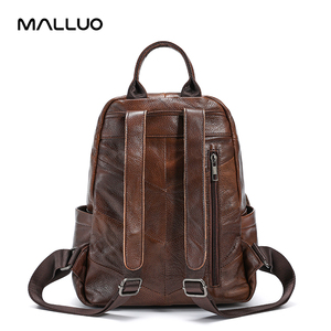 Womens Cow Genuine Leather Bag Ladies Casual Cowhide Retro Bags Female Fashion Luxury <strong>Design</strong> <strong>Backpacks</strong> Woman High Quality New - Product Image 4
