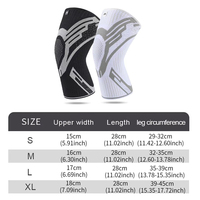 1 pièce Manchon de compression élastique et respirant pour genou, avec ressorts, protection pour le sport, la gym et le basketball, et soutien de cheville