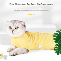 Baumwoll-Vierbeiner-Katzen-Genesungsanzug, verstellbar, Anti-Leck-Schutz, nach der Sterilisation, atmungsaktiv, allergiefrei, Pyjama für kleine Katzen