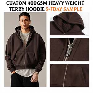 ชุดเซ็ตแทรคสูทสองชิ้นขายส่ง OEM สำหรับผู้หญิงและผู้ชาย เสื้อฮู้ดซิปโอเวอร์ไซส์และกางเกงขายาวเข้าชุด ชุดลำลองสีพื้น รับสกรีนโลโก้ - Product Image 2