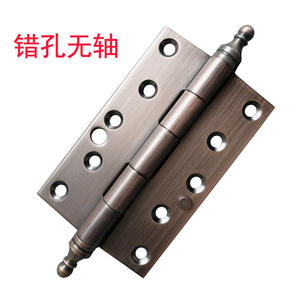 Charnières de porte et de fenêtre en forme de drapeau rouge imitation bronze antique, robustes, 6 pouces, en acier inoxydable, roulements épaissis, trous décalés - Product Image 1